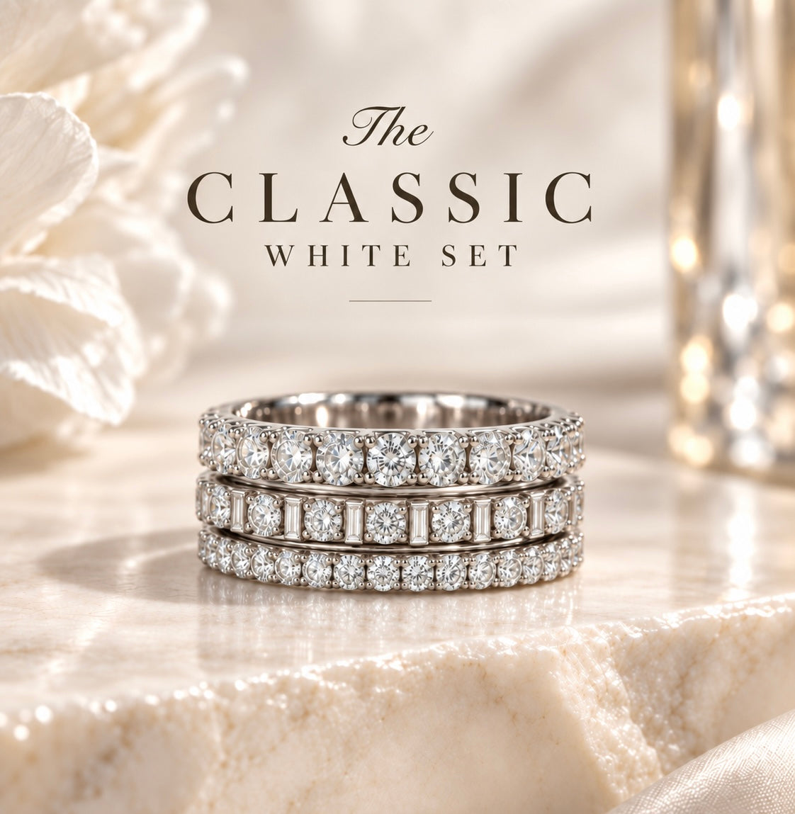 Moissanite Ring Set