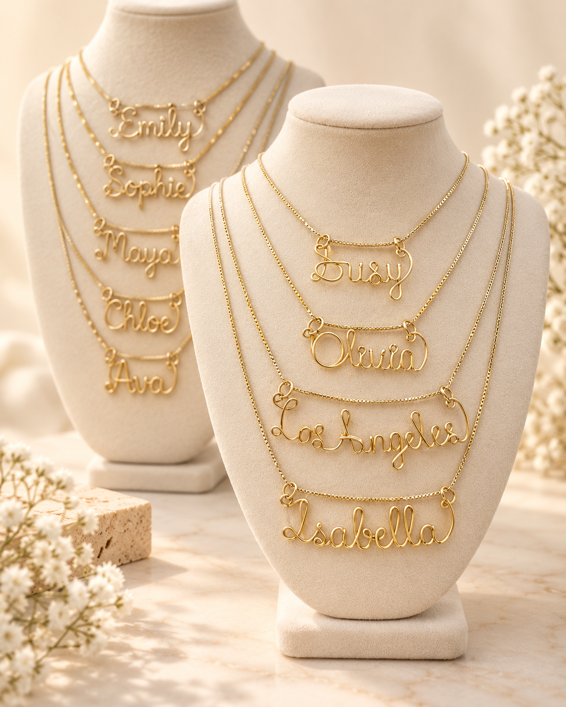 Personalized Name Earrings and Necklace
