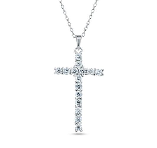 Moissanite Cross Necklace