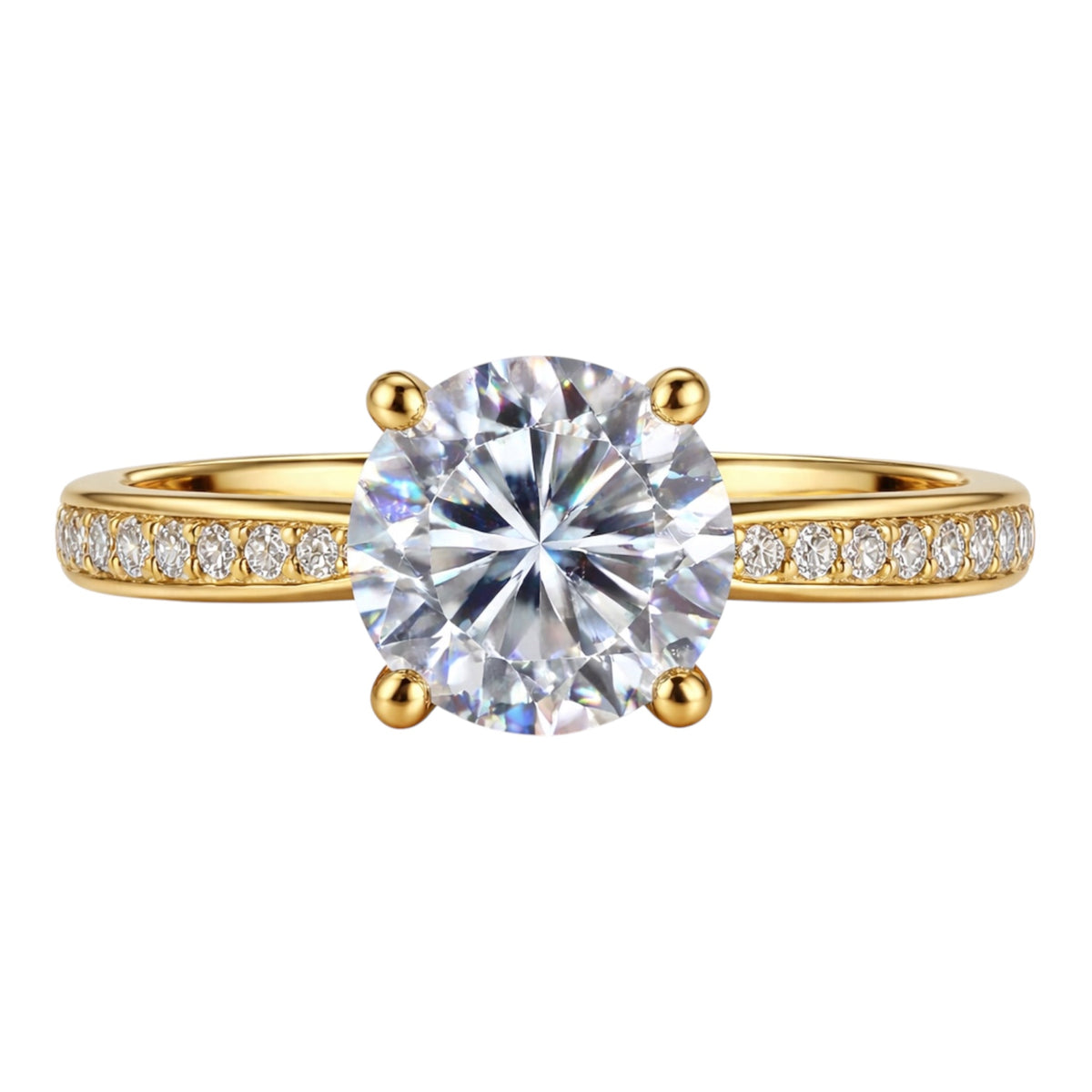 3 Ct. 14kt Gold Moissanite Engagement Ring