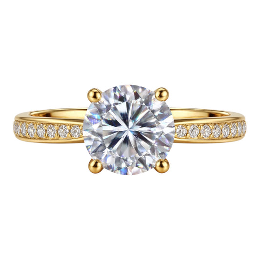 3 Ct. 14kt Gold Moissanite Engagement Ring