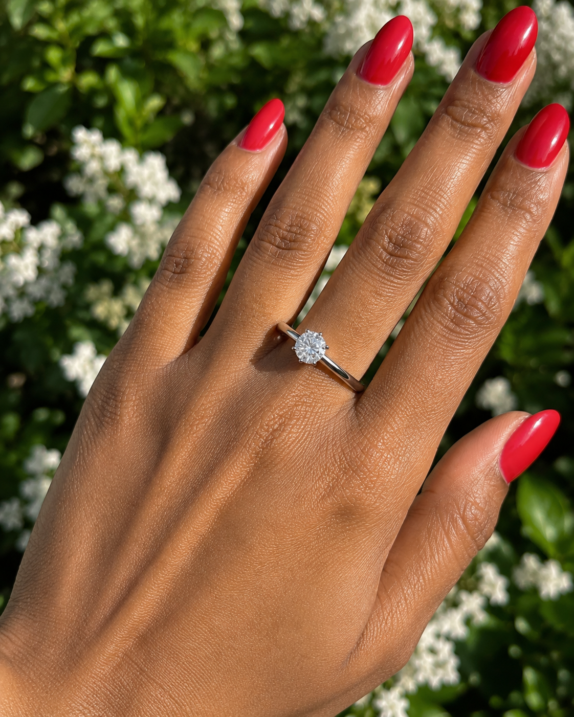 Moissanite 1.0 Ct Engagement Ring